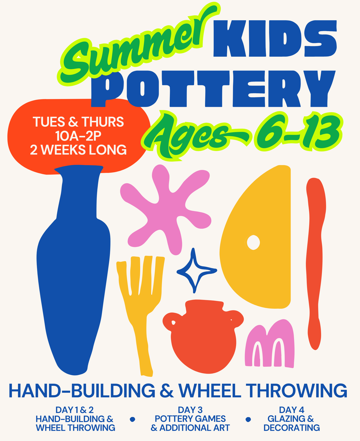 SUMMER POTTERY KIDS CAMP - Ages 6-13