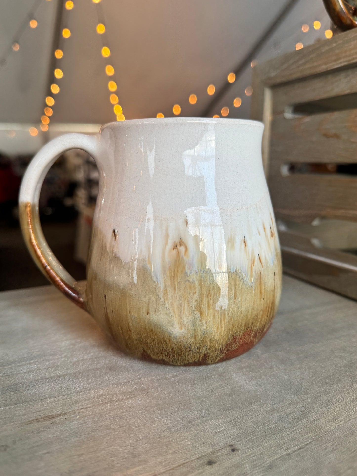 Cream and Copper Mug - approx. 18-20oz - 115
