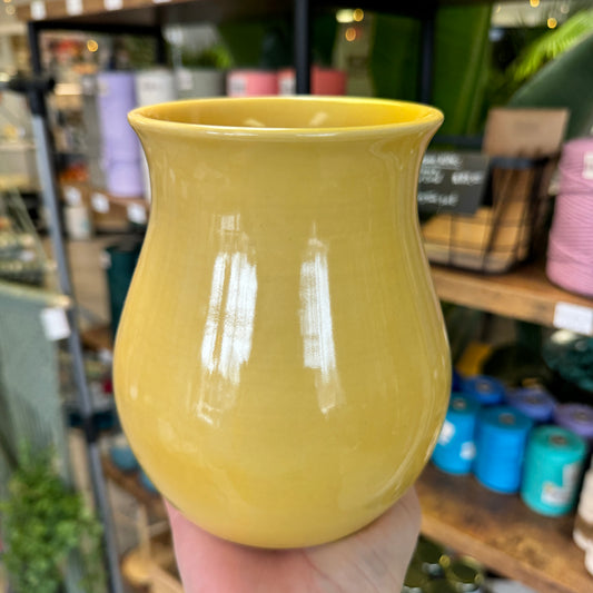 Yellow Bulb Vase