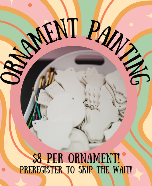 11/30 - Sat. 11a-5p: Paint Your Own Ornaments (All Ages!)