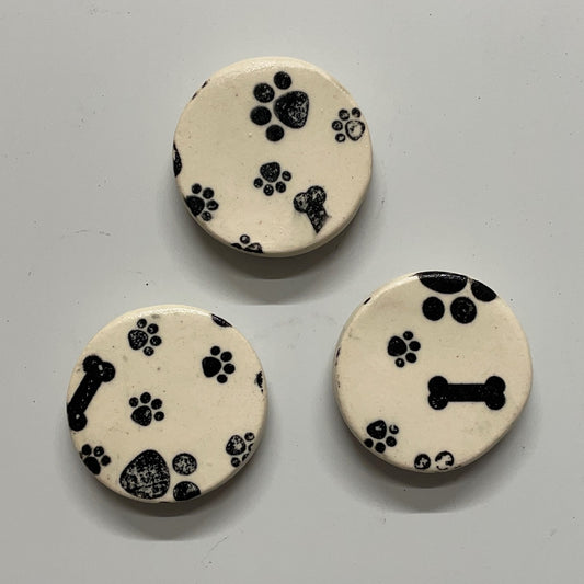 Paw Prints Magnets - Set of 3